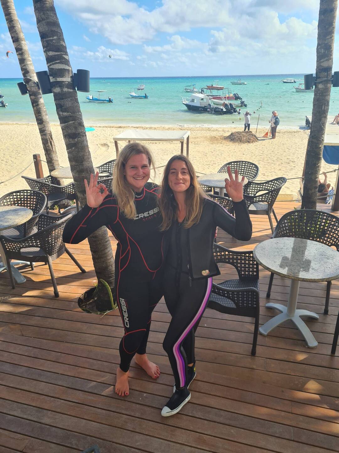 Vor dem tauchen. Noch lächle ich