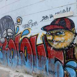 The street on which our guesthouse was located.