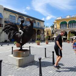 The Viaje Fantastico statue in the Old Square.