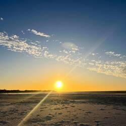 Sonnenuntergang bei uns am Strand