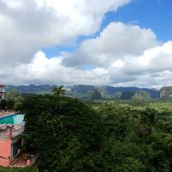 Our view of Vinales Valley from the state run hotels.