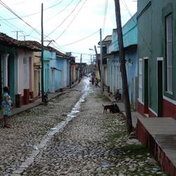 Calle Colon, the street on which our guesthouse was located.