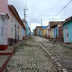 Calle Colon, the street on which our guesthouse was located.