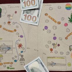 W&J maakten een bordspel over onze reis totnogtoe. Deel 3 is voor volgende maand.