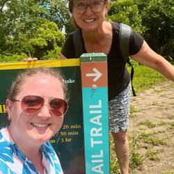 All smiles to start! Alb dropped us at Waikino Station Cafe and we started on the rail trail walk.