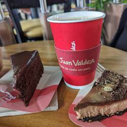 Juan Valdez decent coffee and amazing cakes
