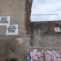The walkway leading up to the Virgen del Panecillo