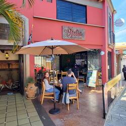 We found a nearby Cafe with friendly service and delicious drinks!