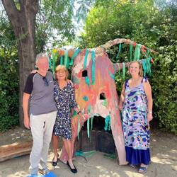 Pappmaché im Garten, ein Sommerprojekt mit den Kindergartenkindern