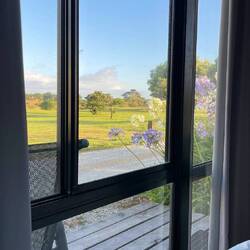 Aussicht aus dem Schlafbungalow