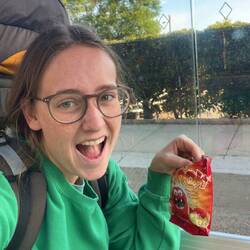 Auf den Bus gewartet