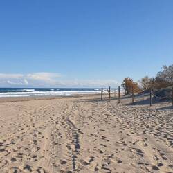 Der Strand hinter den Dünen