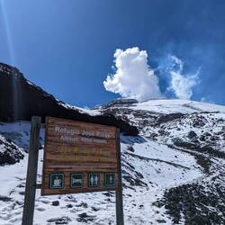 View from El Refugio to Cotopaxi
