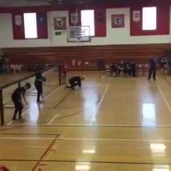 The goalball match we watched at FSDB.