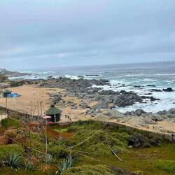 Blick aufs Meer von seinem Esszimmer aus