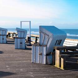 Die ersten Strandkörbe die ich antreffe