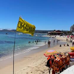 Der belebtere Teil vom Algorrobo-Strand