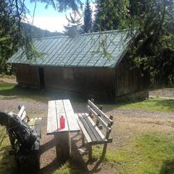 Pause an der Hochkopfhütte