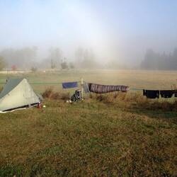 Morgenstimmung auf dem Campingplatz Kreuzhof