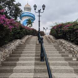 Tourist walkway up to Santa Ana and the lighthouse