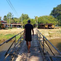 Bambusbrücke in Pai