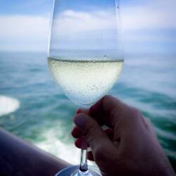Wine O'clock on the veranda — Aboard Insignia.