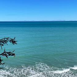 Motunau Island am Horizont