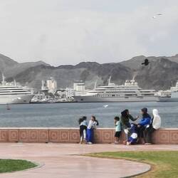 The Sultans two huge yachts, status symbols that never leave the harbour!