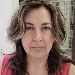 My hair was straight. Now it's on the way to being Monica hair. Humid here!