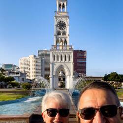 A "love the Torre de Reloj" selfie ... Plaza Arturo Prat — Iquique, Chile.