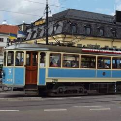 Historische Straßenbahn zum Vergnügungspark Liseberg