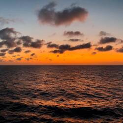 Sunrise off the coast of Chile — Aboard Insignia.