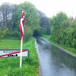 starker Regen ist heute von Kollemorten bis Nørre-Snede mein Begleiter