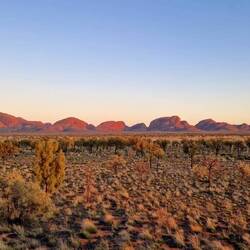 ...und wirft ein windervolles Licht auf Kata Tjuta