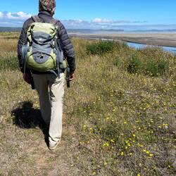 Ein Fast-Strand-Spaziergang...der Fluss trennt uns vom Pazifik.