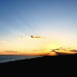 Sonnenuntergang noch auf der Südseite Kalabriens.