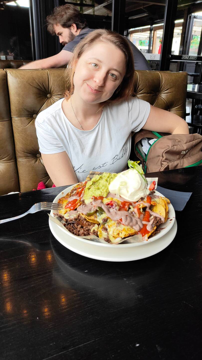 Kurz einkaufen und auswärts essen. Oops..zu große Portion 😆
