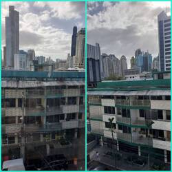 The view from our room! A combo of old and new.