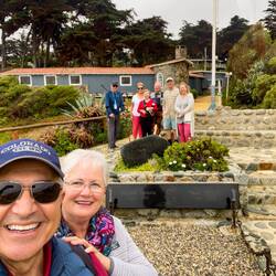 A group selfie at Pablo & Matilde's graves ... Isla Negra — El Quisco, Chile.