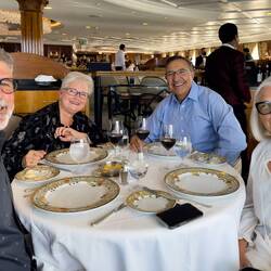 A delightful dinner with Kadi & Brad — Grand Dining Room aboard Insignia.
