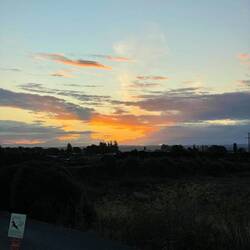 Merkwürdiger Sonnenuntergang in Richmond