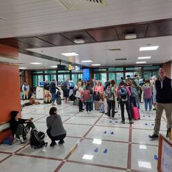 Weißbrote warten auf Einlass