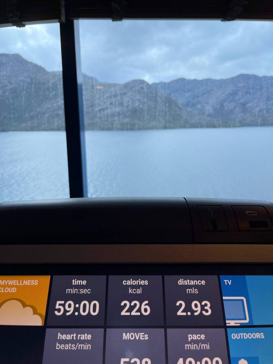 Treadmill view was lovely