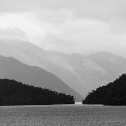 Chilean Fjords in B&W.