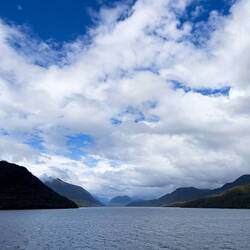 We saw some patches of blue today ... for maybe 15 minutes — Chilean Fjords.