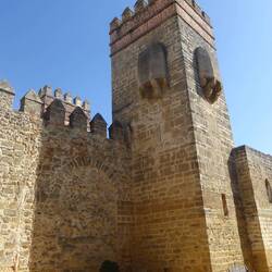 In the castle courtyard