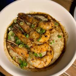 Prawns and millet