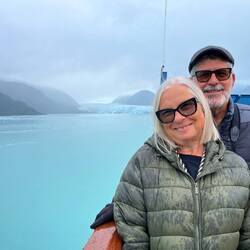 Amalia glacier behind us