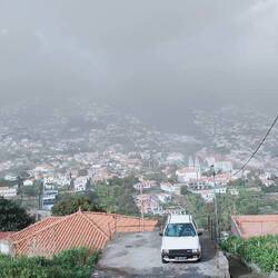 Sicht auf die Stadt - leider diesig