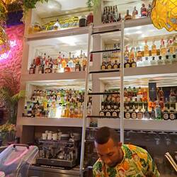 Bar mit Leiter - sehr nützlich!